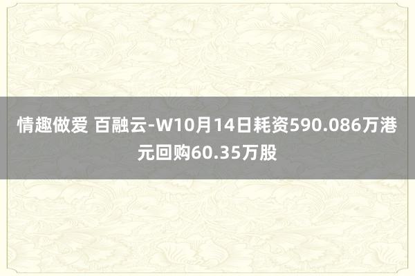 情趣做爱 百融云-W10月14日耗资590.086万港元回购60.35万股