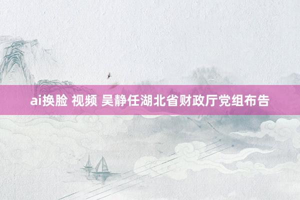 ai换脸 视频 吴静任湖北省财政厅党组布告